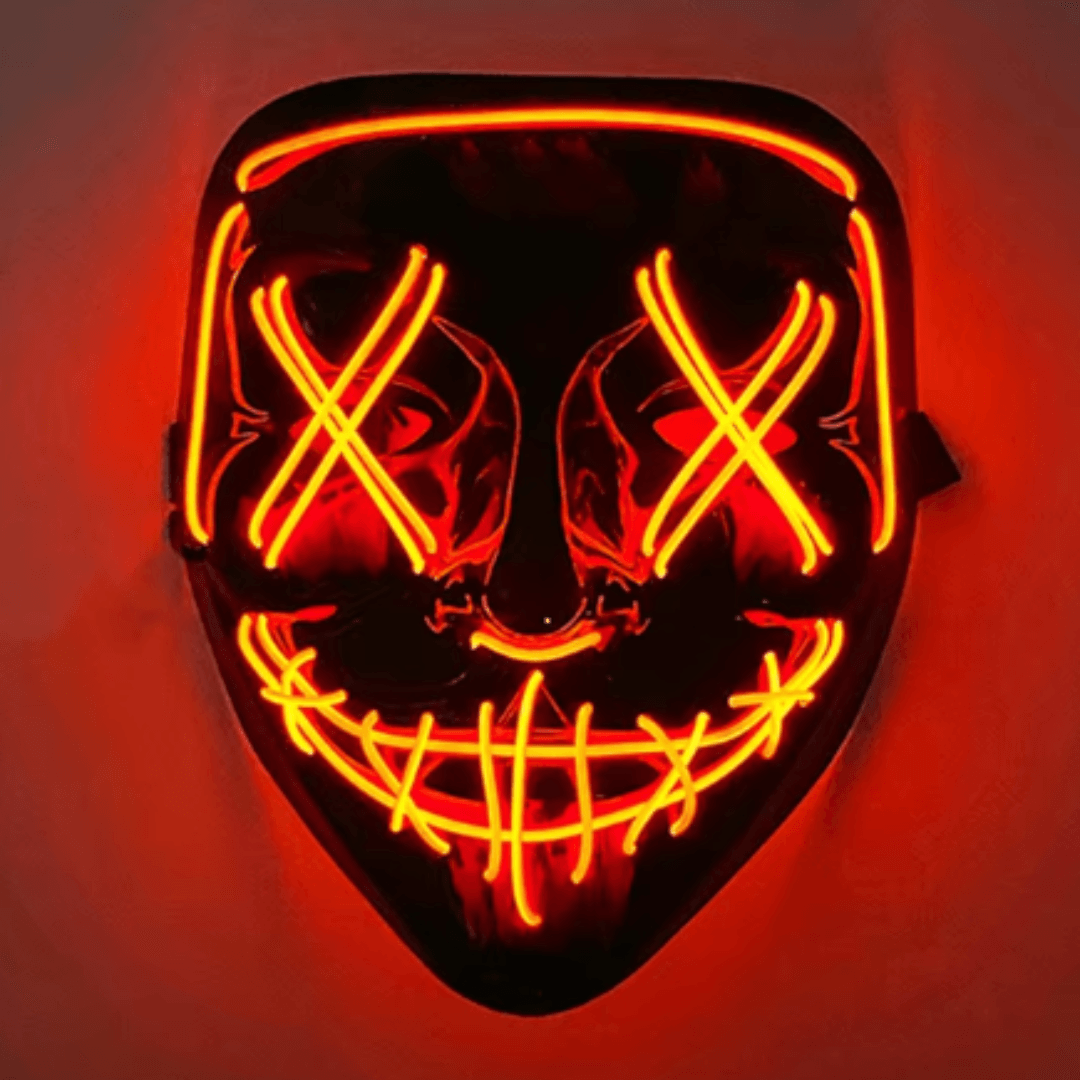 X leuchtende Maske Einfarbig - FestivalStuff