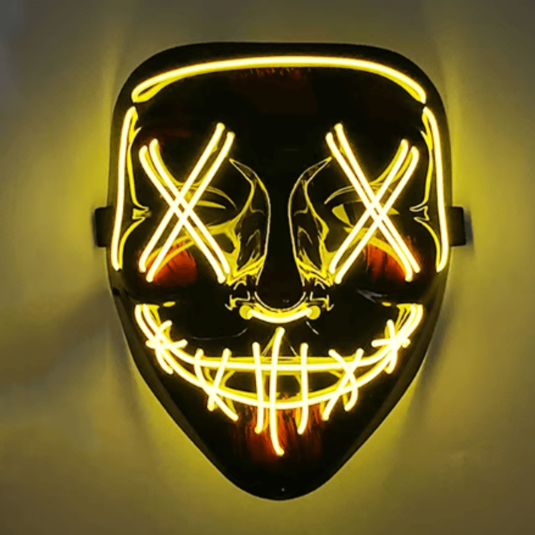 X leuchtende Maske Einfarbig - FestivalStuff