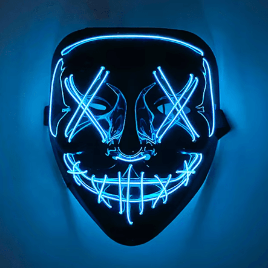 X leuchtende Maske Einfarbig - FestivalStuff