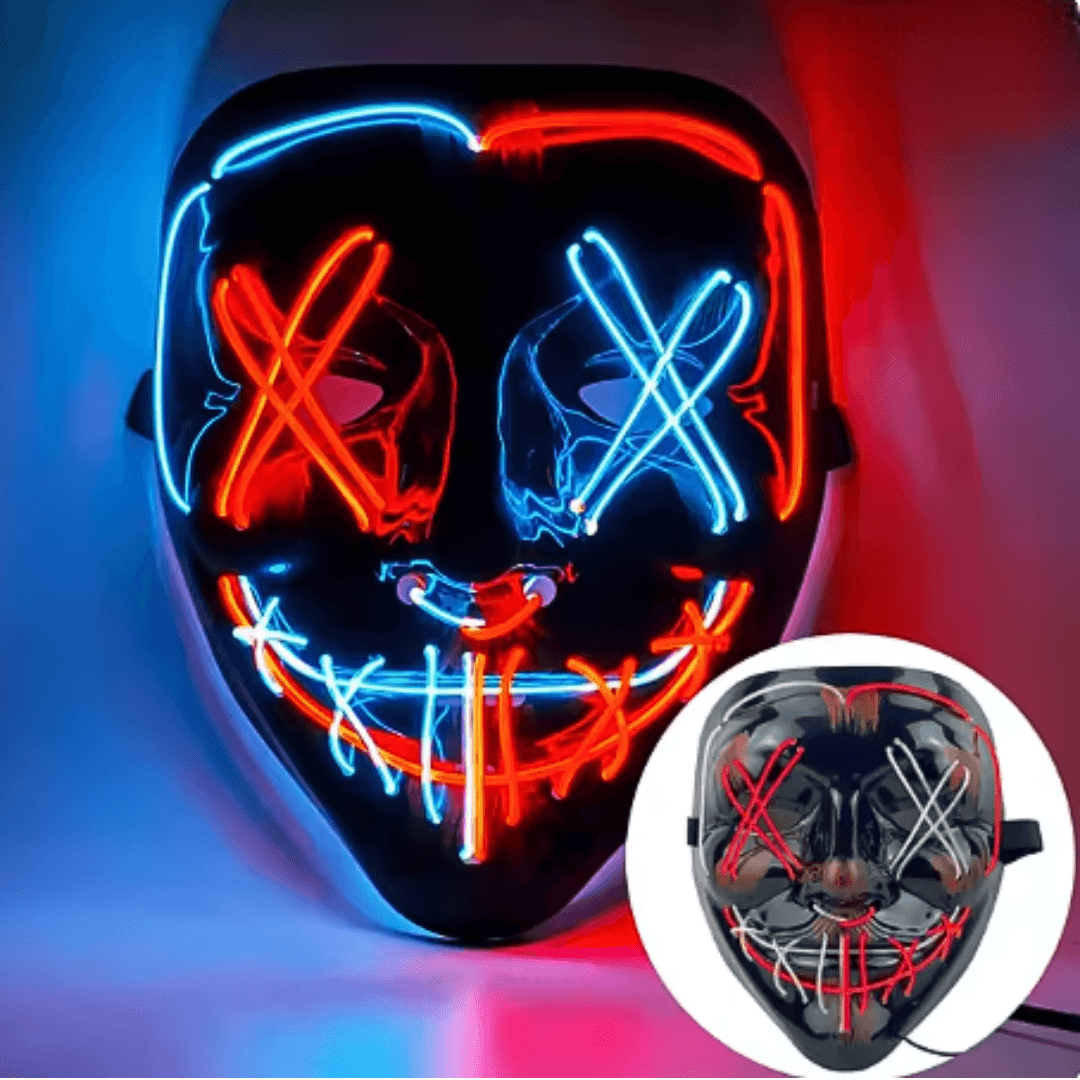 X leuchtende Maske Mehrfarbig - FestivalStuff