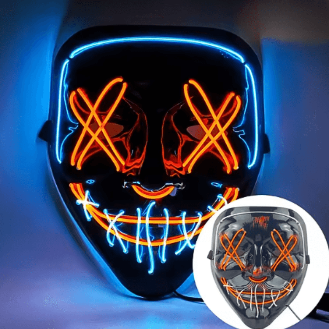 X leuchtende Maske Mehrfarbig - FestivalStuff