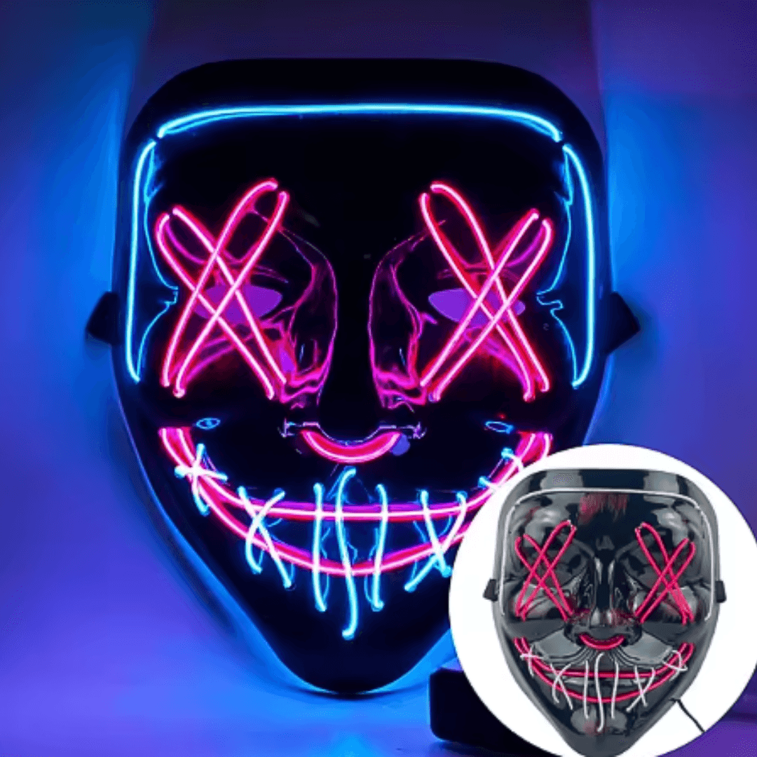 X leuchtende Maske Mehrfarbig - FestivalStuff