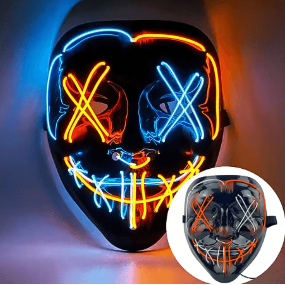 X leuchtende Maske Mehrfarbig - FestivalStuff
