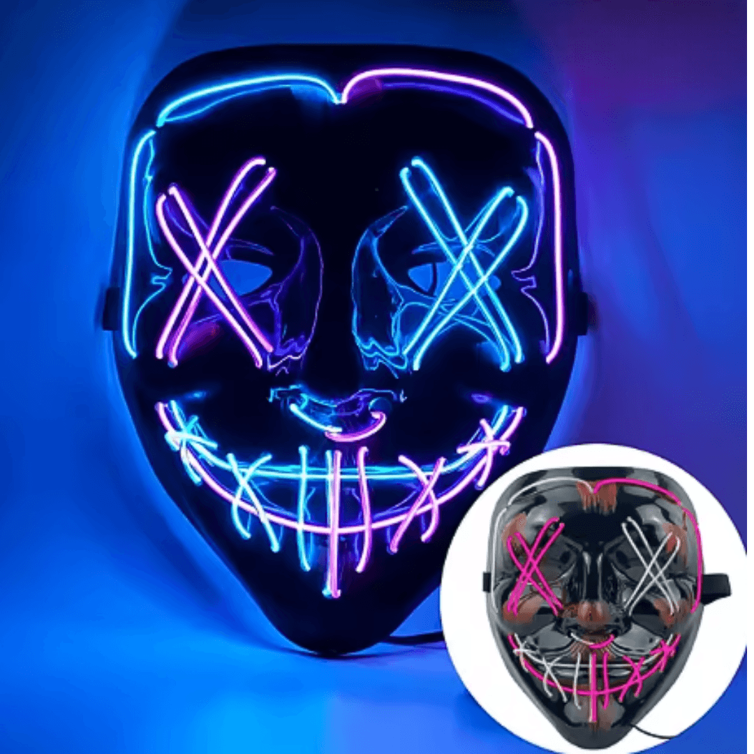 X leuchtende Maske Mehrfarbig - FestivalStuff
