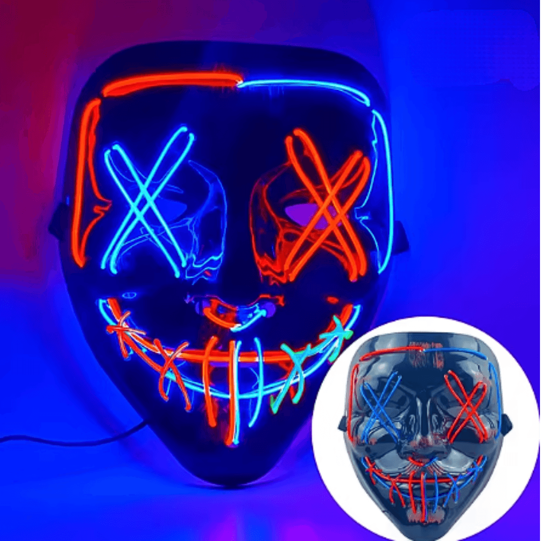 X leuchtende Maske Mehrfarbig - FestivalStuff