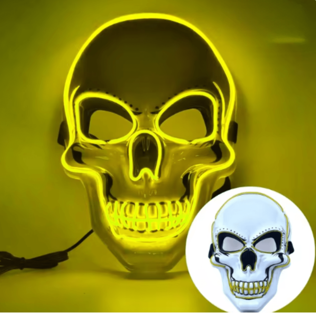 X leuchtende Maske Totenkopf - FestivalStuff