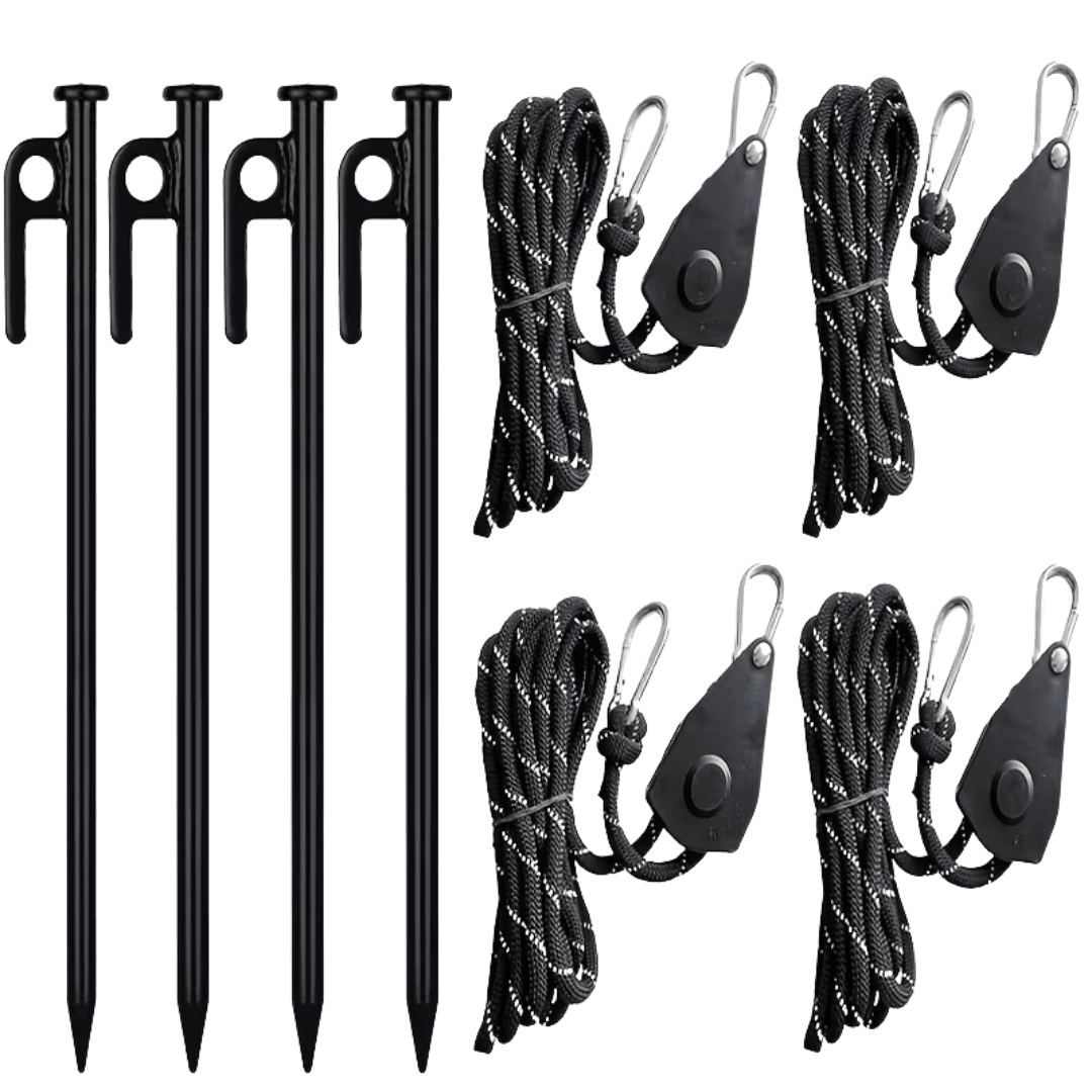 Zeltspannleine mit Heringe Set 4m - FestivalStuff