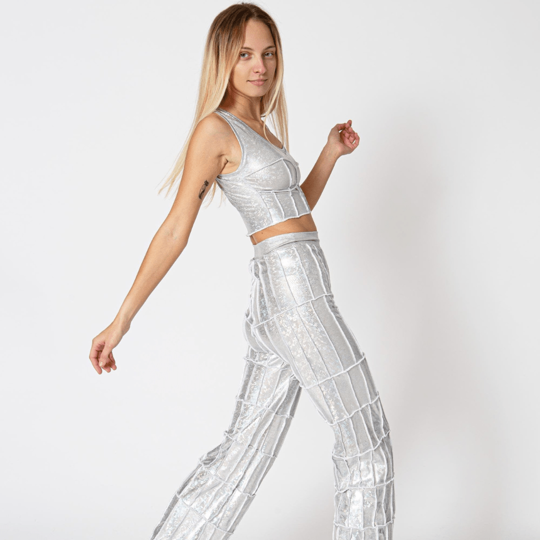 ZERO WASTE Silver Pants "MARLENE" - FestivalStuff