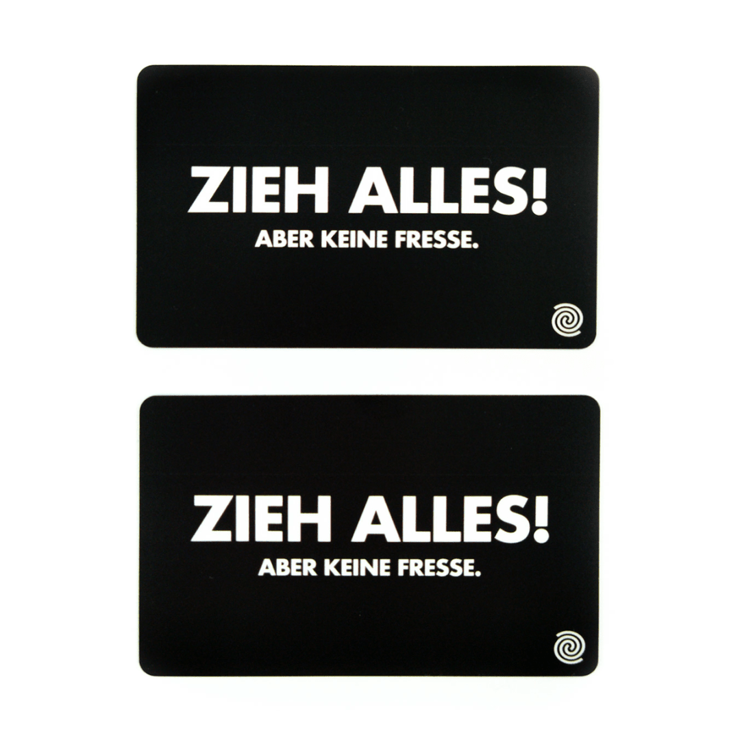 Zieh alles - Hackkarte 2er Set - FestivalStuff