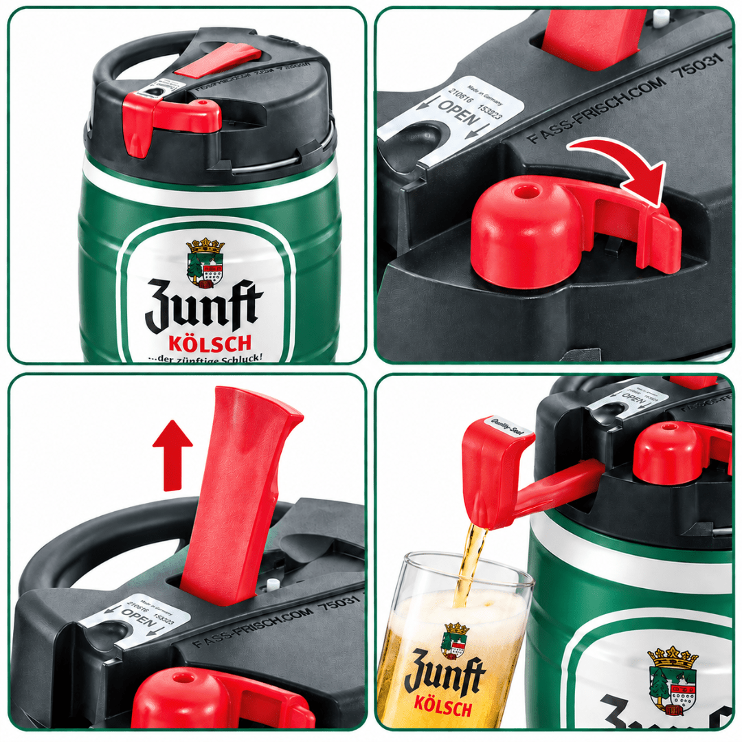 Zunft Kölsch 5L CO2 Partyfass mit Zapfhahn - FestivalStuff