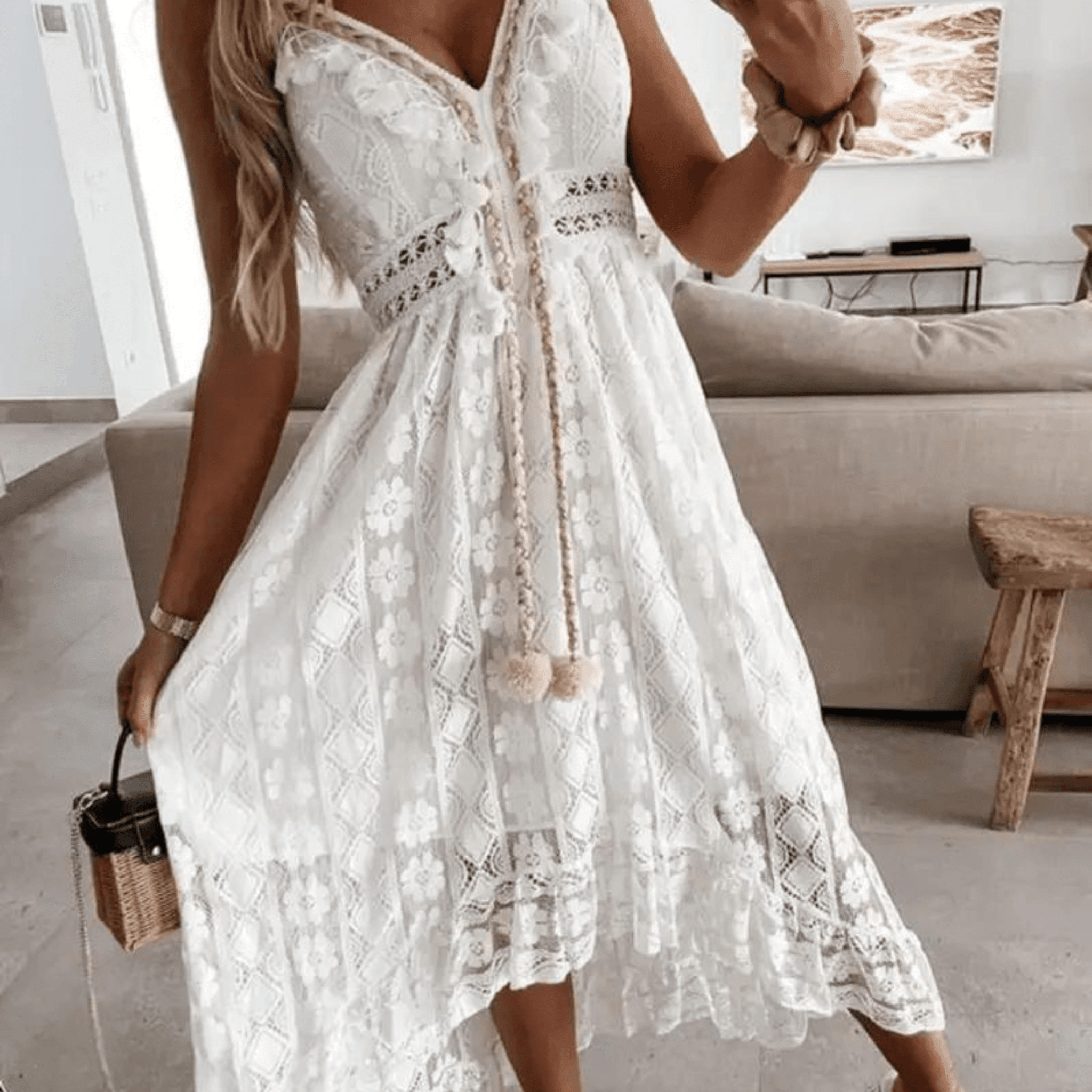 Kleid Beachwear mit Spaghettiträgern - FestivalStuff