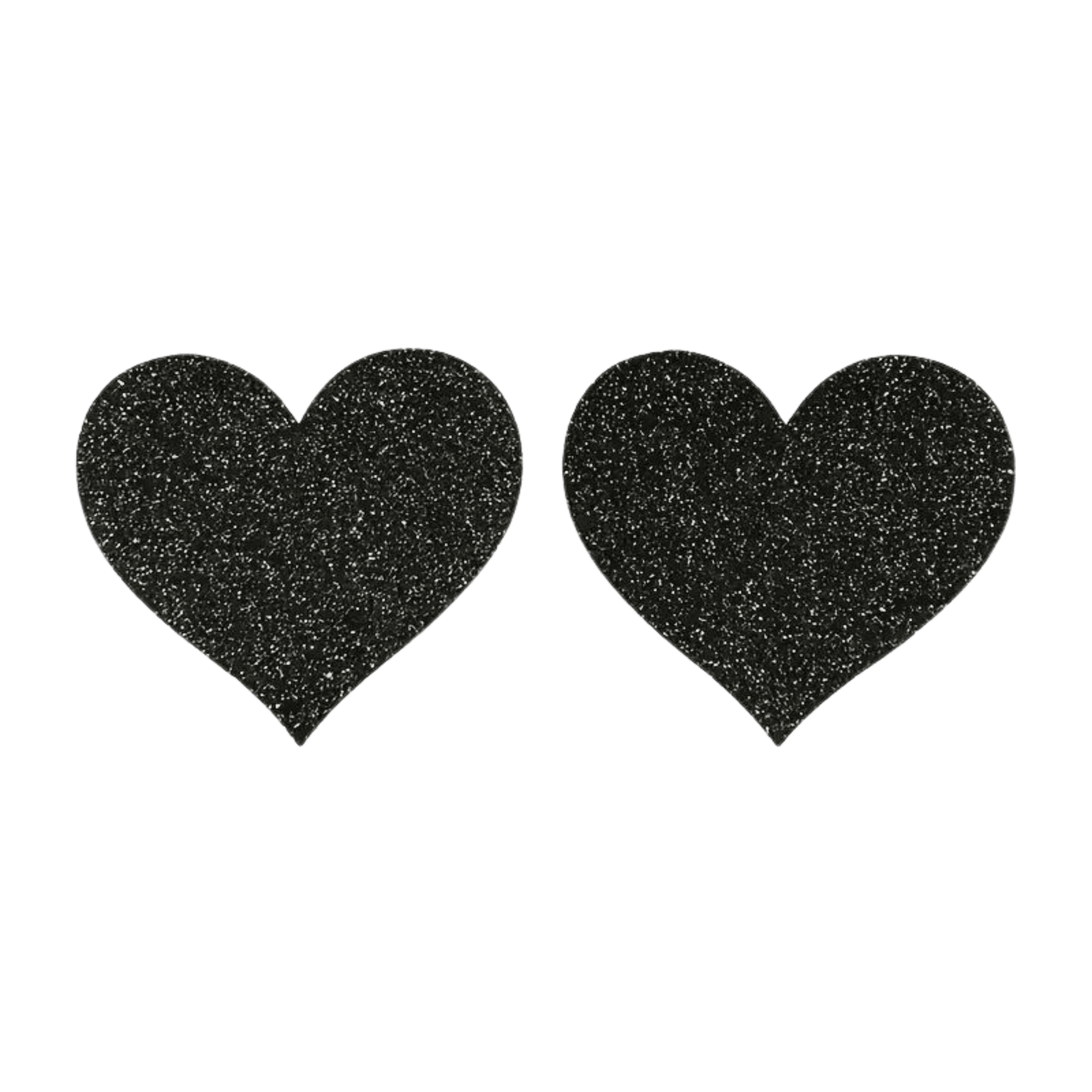 Nippelpads Herz Glitzer Schwarz - FestivalStuff