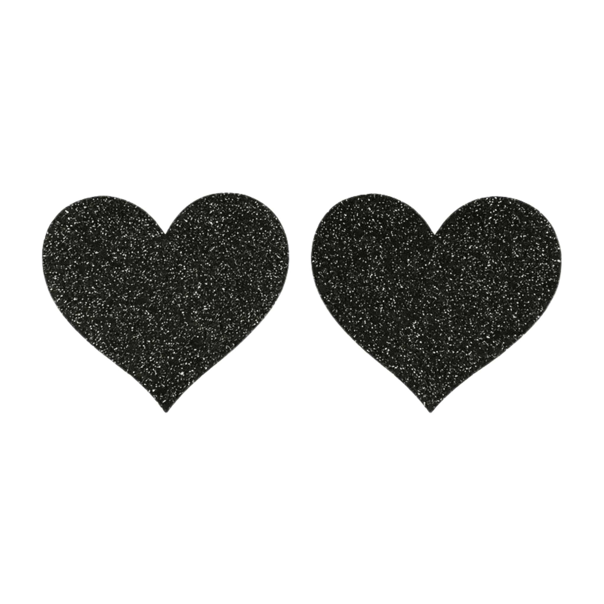 Nippelpads Herz Glitzer Schwarz - FestivalStuff
