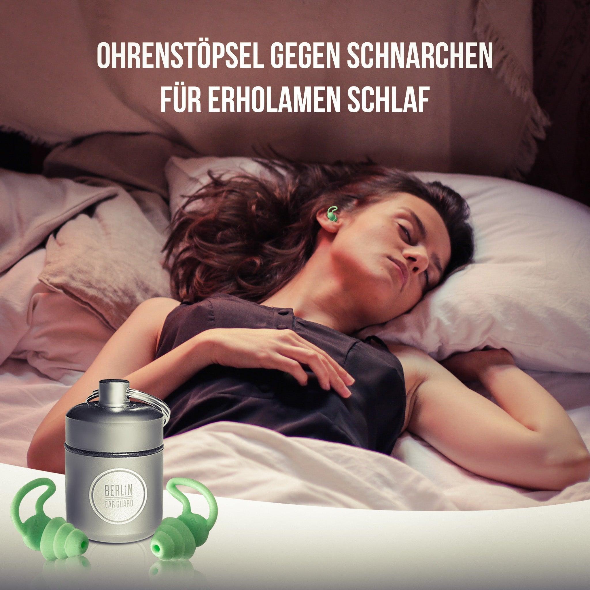 OHRSTÖPSEL "BERLINER PFLANZE" SCHLAFGEHÖRSCHUTZ GEGEN SCHNARCHEN ZUM SCHLAFEN IN SEITENLAGE | 24DB SNR - FestivalStuff