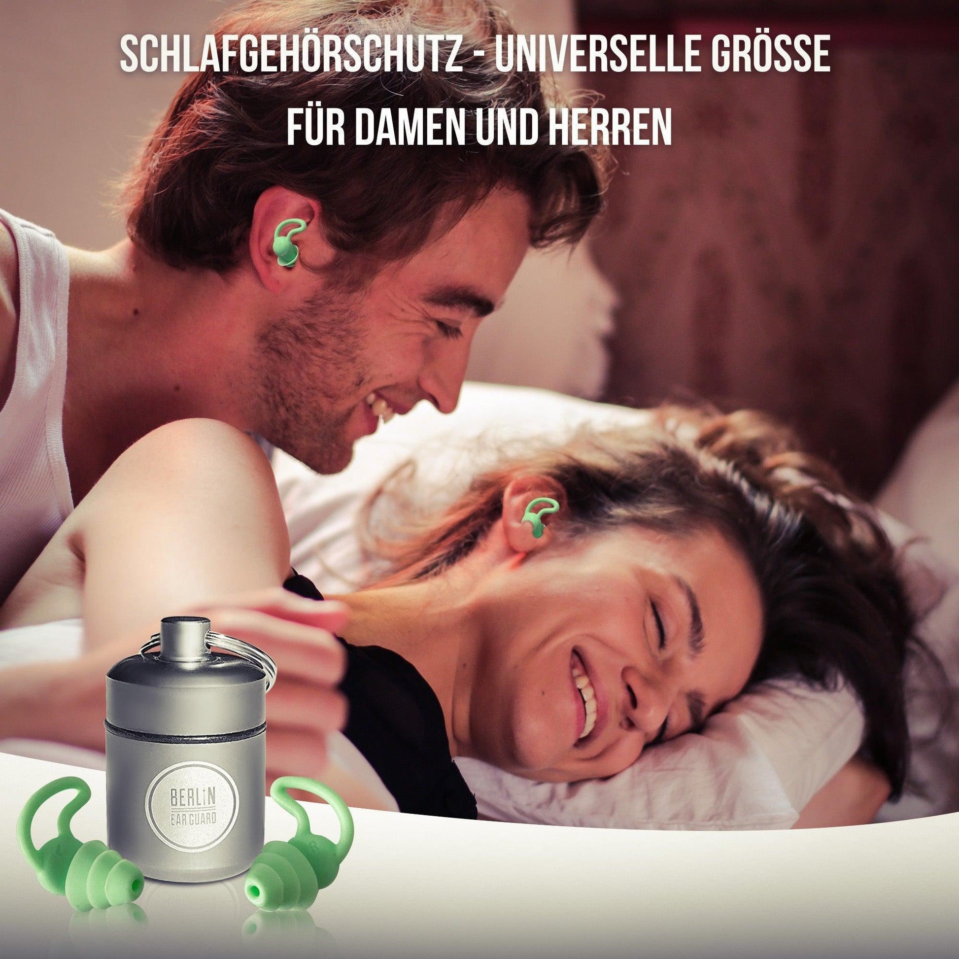 OHRSTÖPSEL "BERLINER PFLANZE" SCHLAFGEHÖRSCHUTZ GEGEN SCHNARCHEN ZUM SCHLAFEN IN SEITENLAGE | 24DB SNR - FestivalStuff