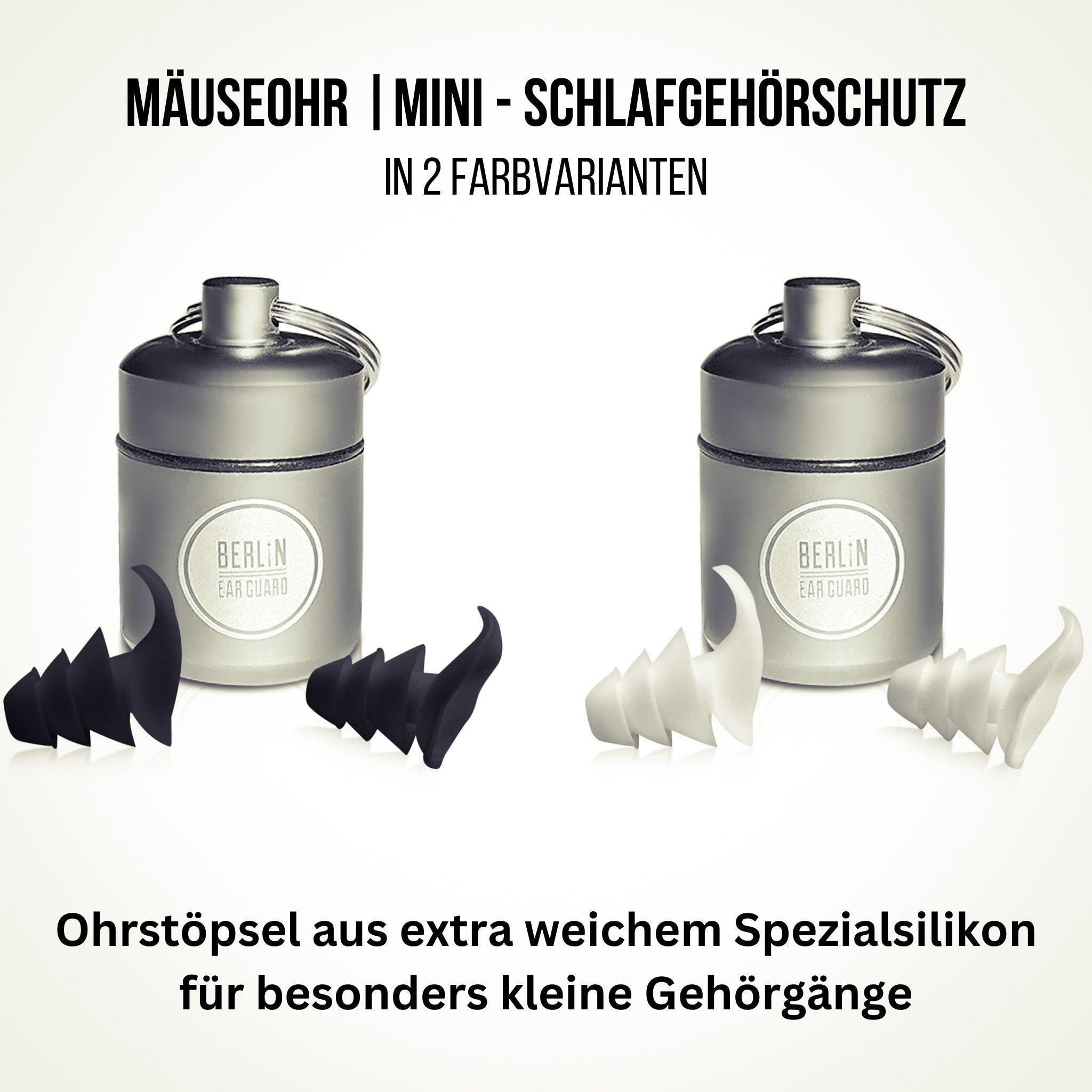 OHRSTÖPSEL "MÄUSEOHR" | MINI - SCHLAFGEHÖRSCHUTZ | klein | GEGEN SCHNARCHEN ZUM SCHLAFEN IN SEITENLAGE | 28DB SNR - FestivalStuff