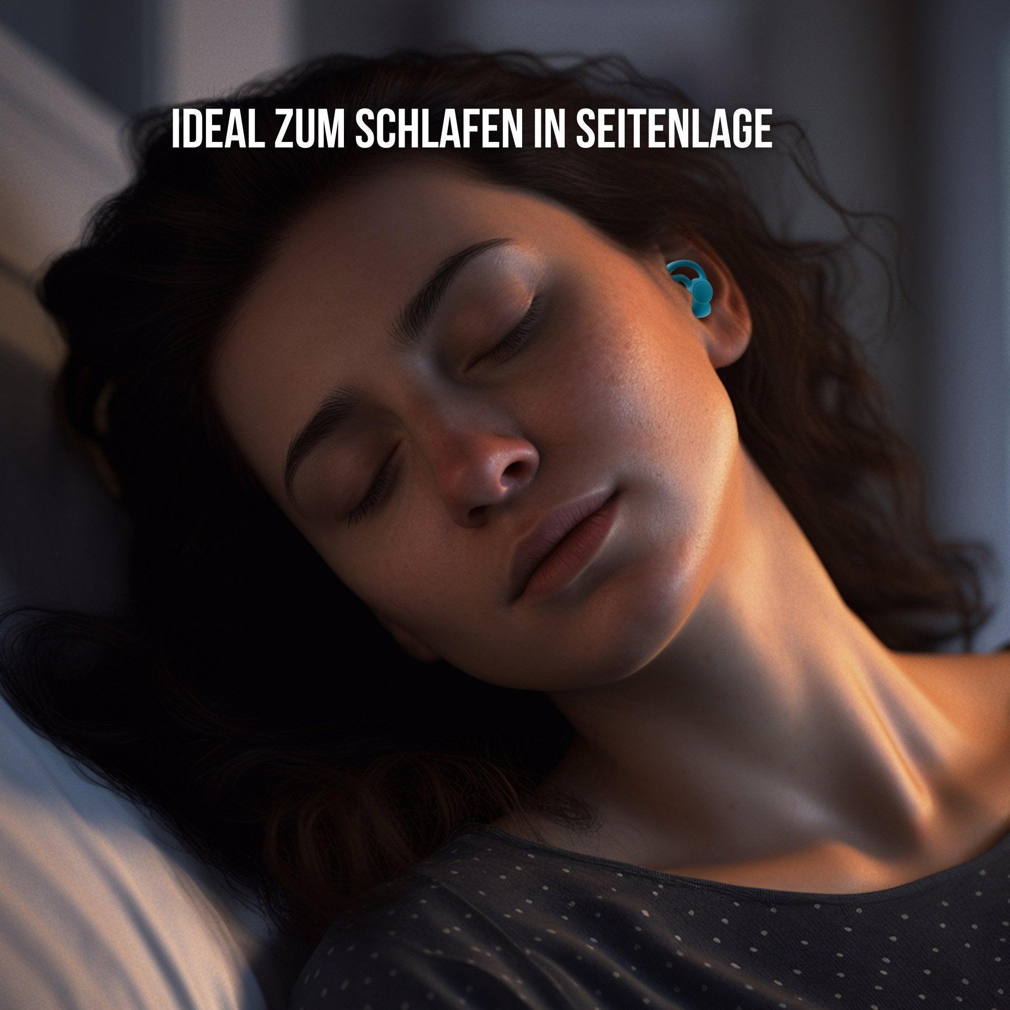 OHRSTÖPSEL "Müggelsee" SCHLAFGEHÖRSCHUTZ GEGEN SCHNARCHEN für Seitenschläfer | 25DB SNR - FestivalStuff