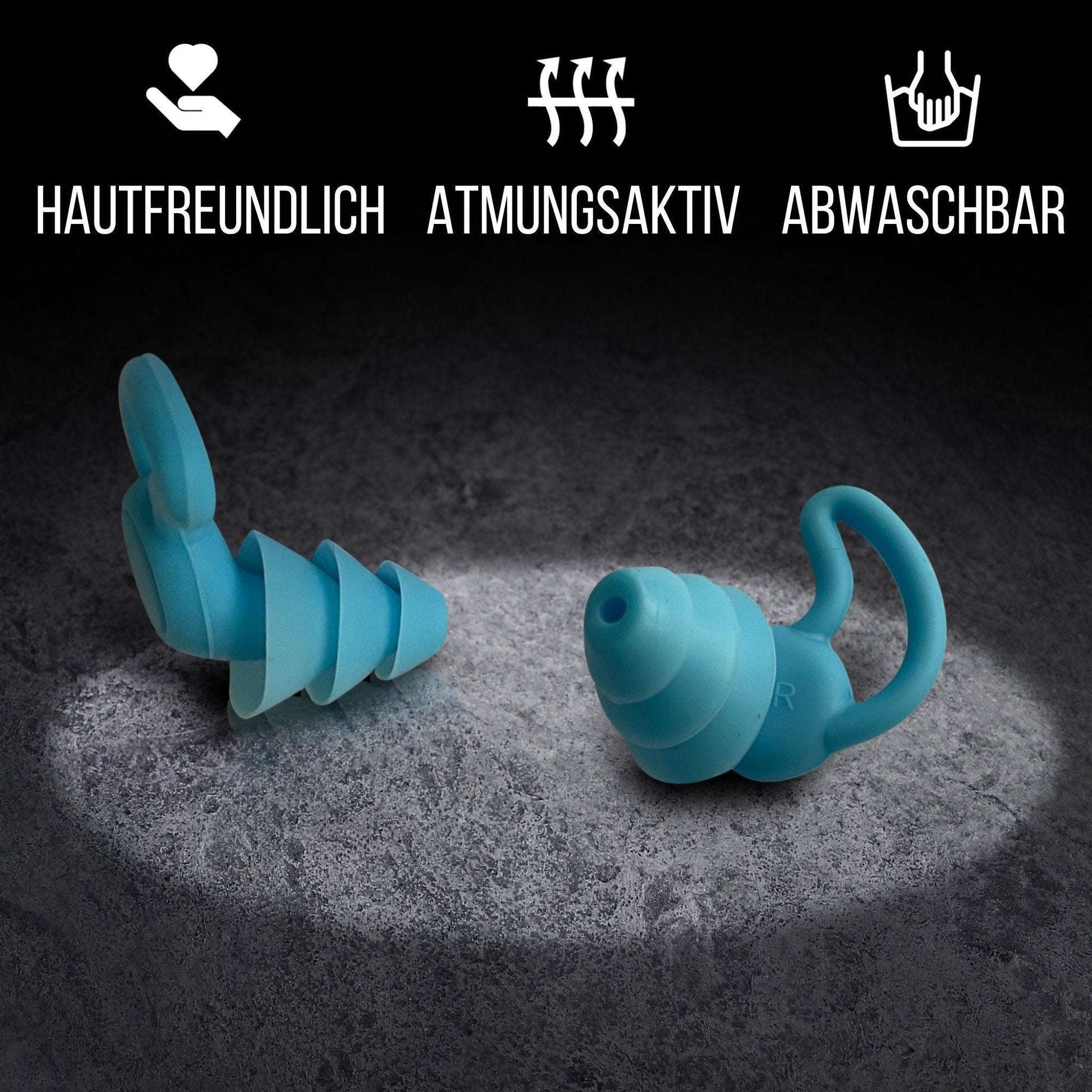 OHRSTÖPSEL "Müggelsee" SCHLAFGEHÖRSCHUTZ GEGEN SCHNARCHEN für Seitenschläfer | 25DB SNR - FestivalStuff