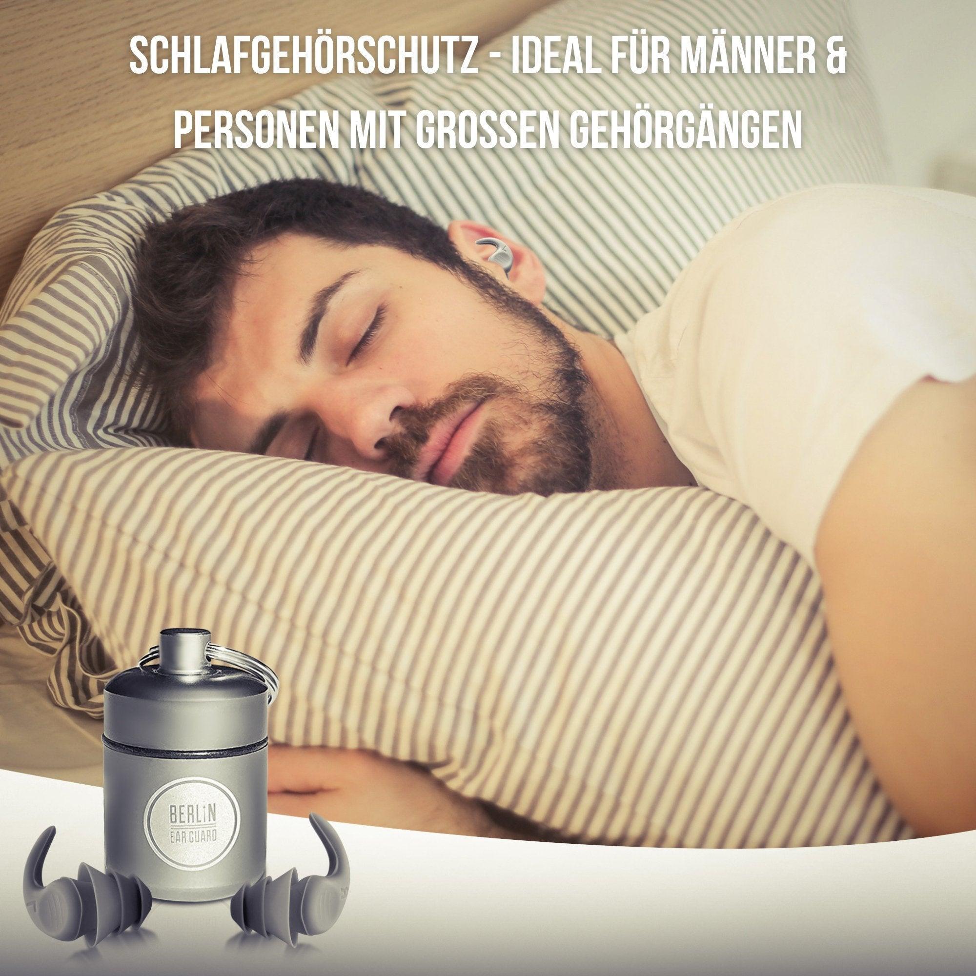 OHRSTÖPSEL "NICKBÄR" | SCHLAFGEHÖRSCHUTZ | groß | GEGEN SCHNARCHEN ZUM SCHLAFEN IN SEITENLAGE | 28DB SNR - FestivalStuff