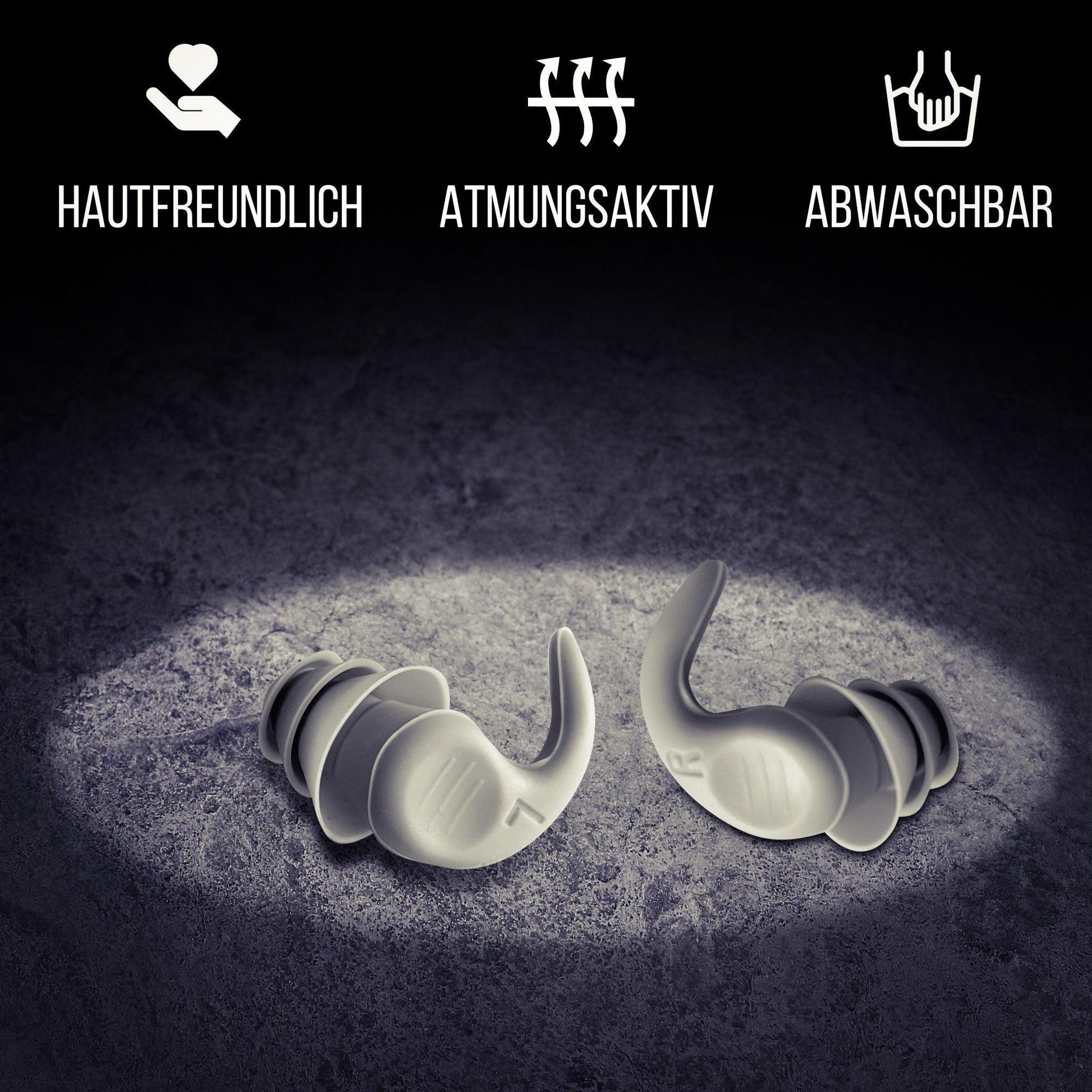 OHRSTÖPSEL "NICKBÄR" | SCHLAFGEHÖRSCHUTZ | groß | GEGEN SCHNARCHEN ZUM SCHLAFEN IN SEITENLAGE | 28DB SNR - FestivalStuff