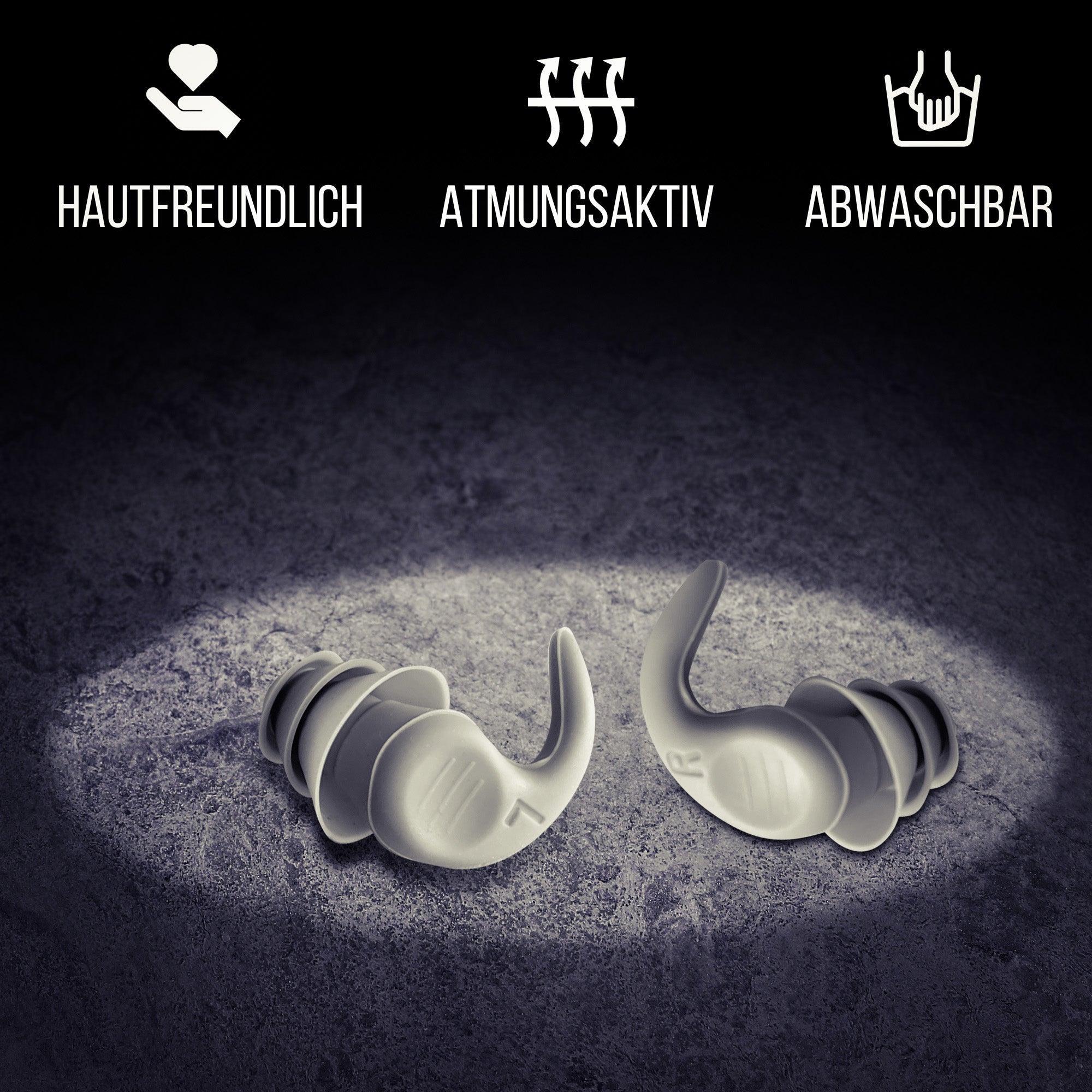 OHRSTÖPSEL "NICKBÄR" | SCHLAFGEHÖRSCHUTZ | groß | GEGEN SCHNARCHEN ZUM SCHLAFEN IN SEITENLAGE | 28DB SNR - FestivalStuff